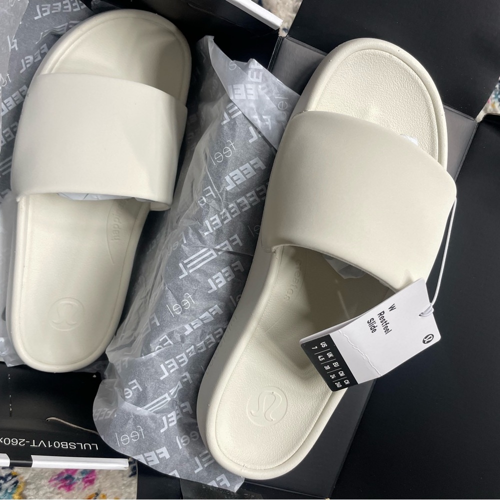Lululemon restfeel women’s slides.